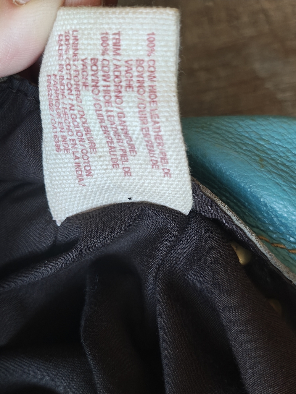 Lucky Brand Teal Leather Hobo with Black Handle - Picture 9 of 9